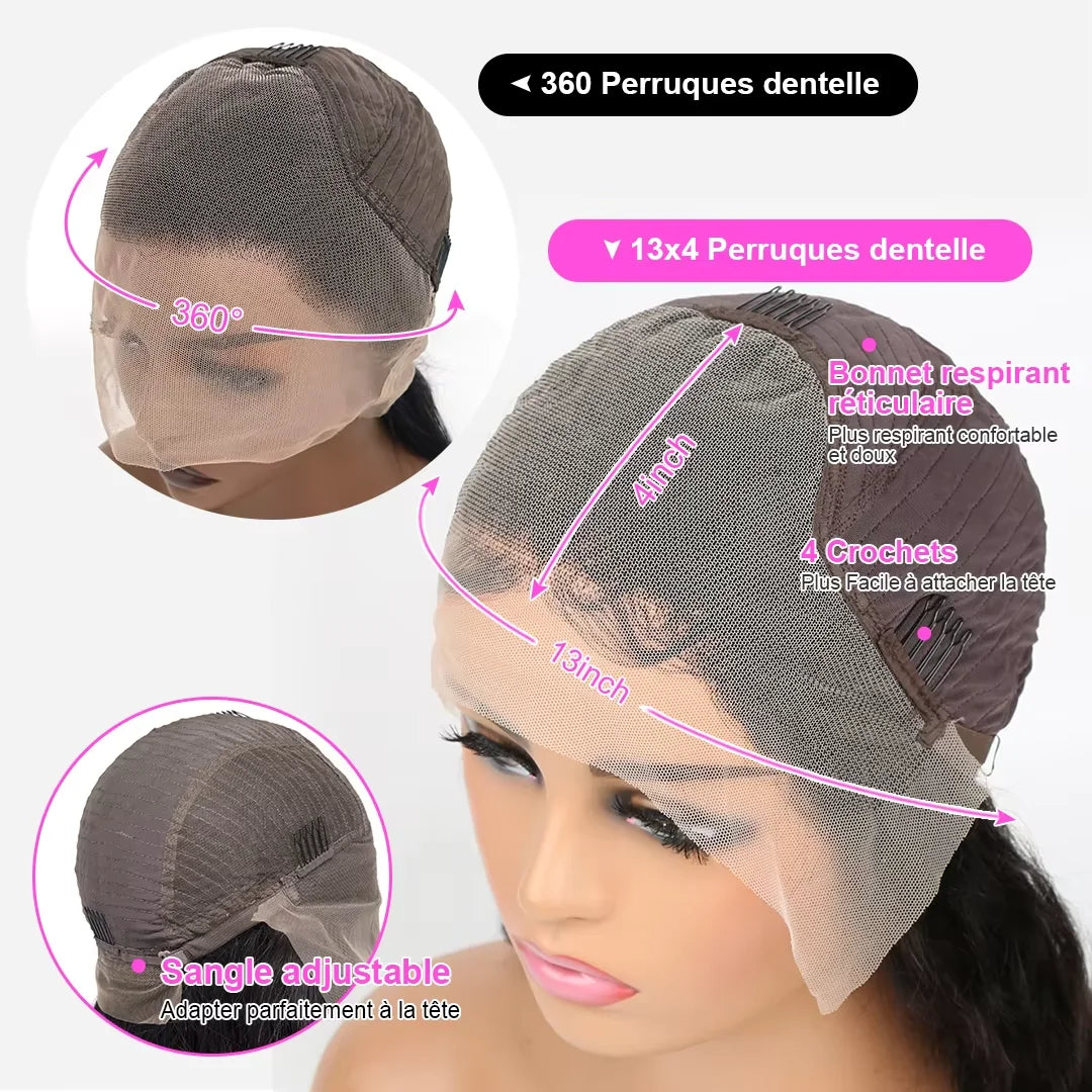 Perruques naturelle ondulées