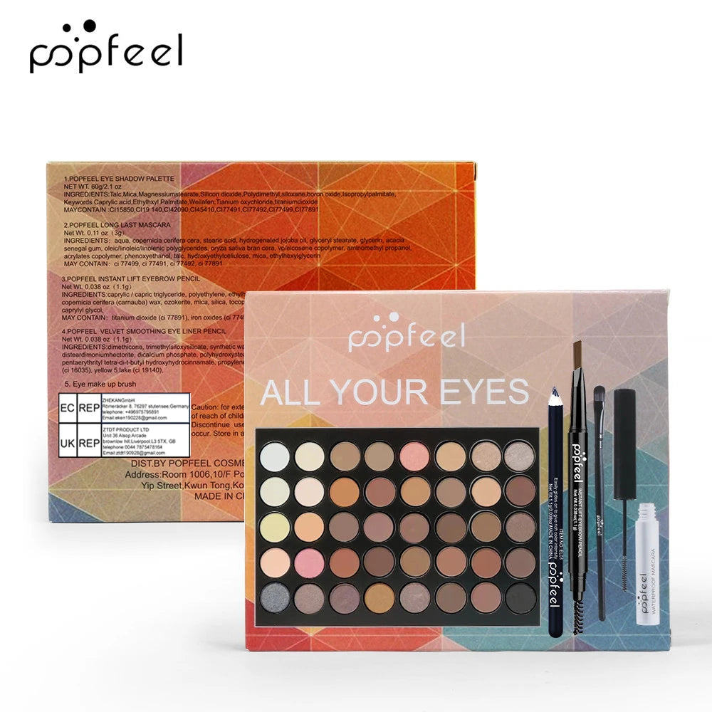 POPFEEL Ensemble Maquillage Yeux – 2 Variantes (Clair & Sombre)
