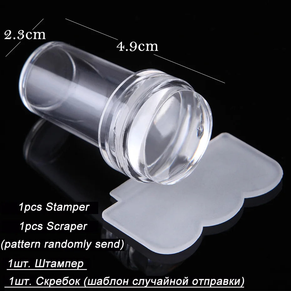 Kit d’Estampage pour Ongles – Silicone Transparent (2 Variantes)