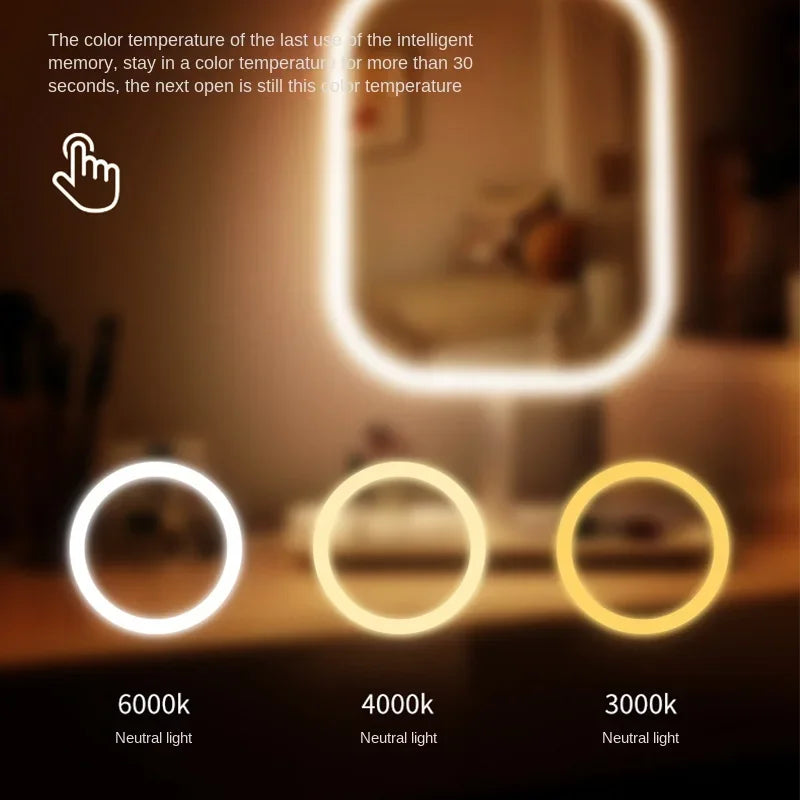 Miroir LED 3 couleurs – Pivotable 270°