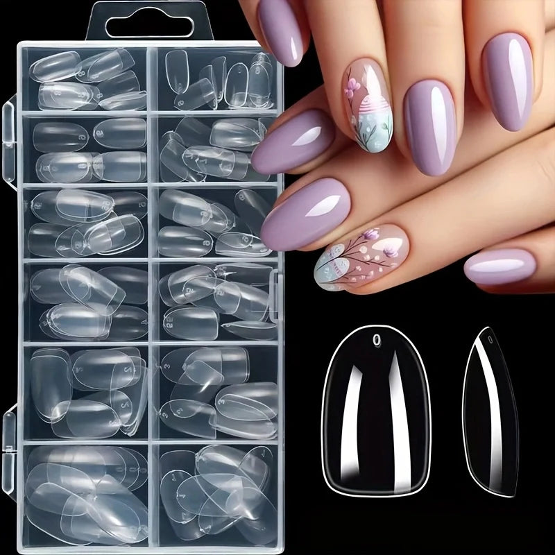 Faux Ongles à Coller – 120 Pièces, 7 Tailles