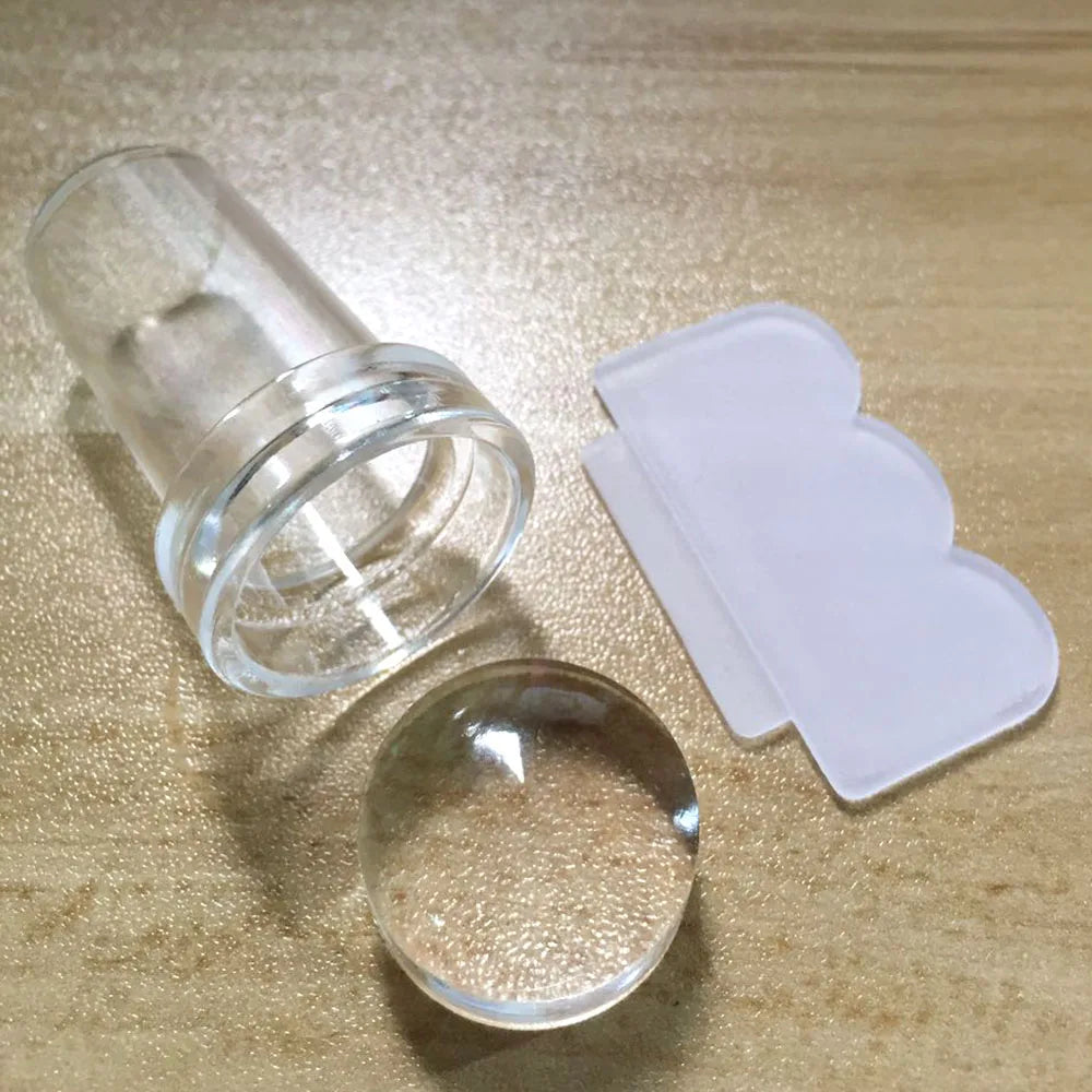 Kit d’Estampage pour Ongles – Silicone Transparent (2 Variantes)