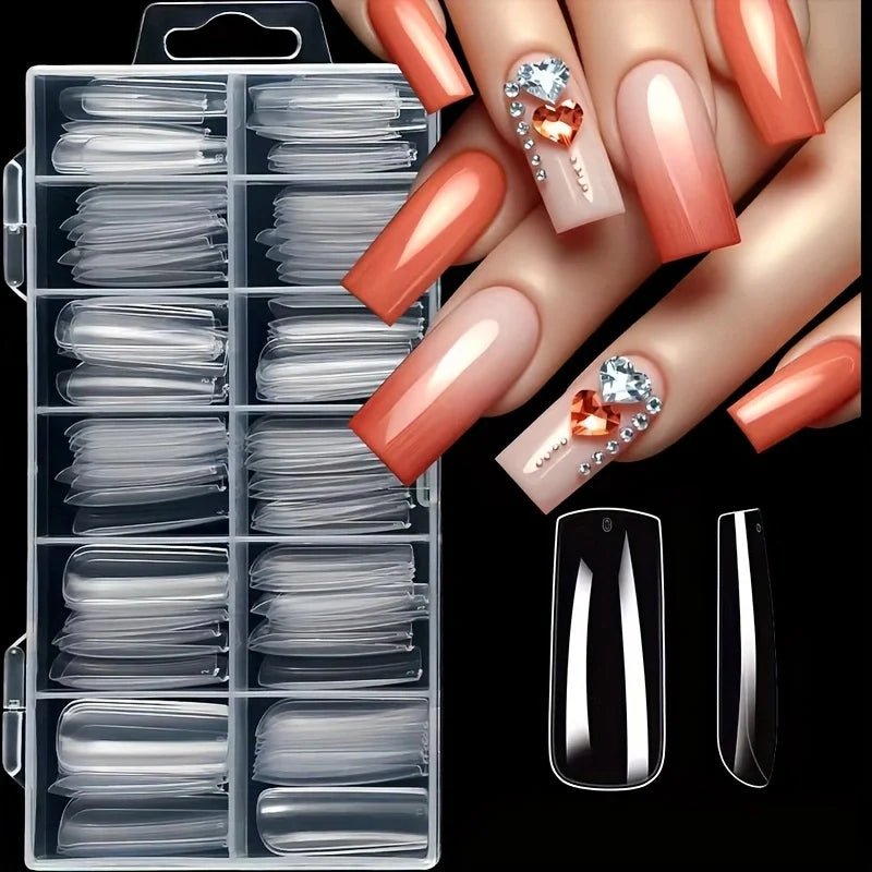 Faux Ongles à Coller – 120 Pièces, 7 Tailles