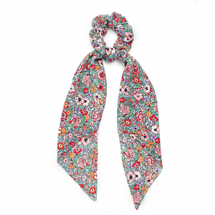 Élastique à cheveux effet foulard en satin